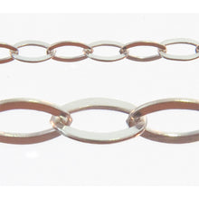 Load image into Gallery viewer, Sterling Silver 2.55mm Width by 3.75mm Length, Flat Cable Chain. Price per: 1 Foot.