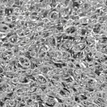 Load image into Gallery viewer, Sterling Silver 1.2mm Width by 3.0mm Length Figure 8 Link Connected to 2.0mm Width by 3.0mm Length Flat Oval Curb Link, Figure 8 Chain. Price per: 1 Foot.