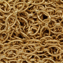 Load image into Gallery viewer, 14kt Gold Filled 4.6mm Width by 7.0mm Length Smooth Oval Link Followed by 3.7mm by 4.1mm Rolo Link, Long and Short Chain. Price per: 1 Foot.