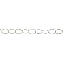 Load image into Gallery viewer, Sterling Silver 14.0mm by 21.0mm Hammered Cable Chain. Price per: 1 Foot.