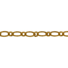 Load image into Gallery viewer, Chain by Foot. 14kt Gold Filled 4.7mm Width by 7.5mm Length Corrugated Oval Link Followed by 3.7mm by 4.0mm Rolo Link, Long and Short Chain. Price per: 1 Foot.