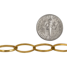 Load image into Gallery viewer, 14kt Gold Filled 7.3mm Width by 14.5mm Length, Diamond Cut Marquise Cable Chain. Price per: 1 Foot.