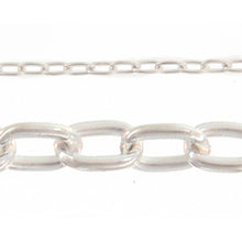 Load image into Gallery viewer, Sterling Silver 1.50mm Width by 2.75mm Length, Smooth Oval Cable Chain. Price per: 1 Foot.