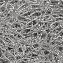 Load image into Gallery viewer, Sterling Silver 3.3mm Width by 6.3mm Length Corrugated Oval Connected With 2.7mm Width by 3.1mm Length Oval Rolo Link, Long and Short Chain. Price per: 1 Foot.