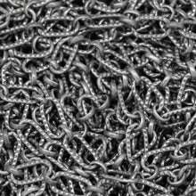 Load image into Gallery viewer, Sterling Silver Oxidized 3.3mm Width by 6.3mm Length Corrugated Oval Connected With 2.7mm Width by 3.1mm Length Oval Rolo Link, Long and Short Chain. Price per: 1 Foot.