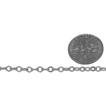 Load image into Gallery viewer, Sterling Silver 3.0mm Width by 4.0mm Length, Diamond Shaped Flat Cable Chain. Price per: 1 Foot.