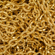 Load image into Gallery viewer, 14kt Gold Filled 4.2mm Width by 5.5mm Length, Hammered Cable Chain. Price per: 1 Foot.