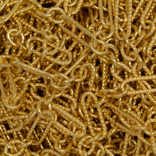 Load image into Gallery viewer, 14kt Gold Filled One of 3.1mm Width by 9.4mm Length Corrugated Elongated Oval Link Followed by Three of 3.1mm Width by 4.0mm Length Smooth Oval Links with Middle Oval Link being Corrugated, Long and Short Chain. Price per: 1 Foot.