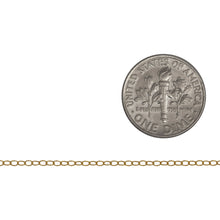 Load image into Gallery viewer, 14kt Gold Filled 1.4mm Width by 1.8mm Length, Smooth Cable Chain. Price per: 1 Foot.