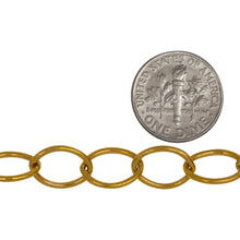 Load image into Gallery viewer, 14kt Gold Filled 8.9mm Width by 12.2mm Length, Smooth Cable Chain. Price per: 1 Foot.