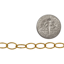 Load image into Gallery viewer, 14kt Gold Filled 5.5mm Width by 7.6mm Length, Smooth Oval Cable Chain. Price per: 1 Foot.