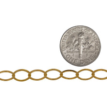 Load image into Gallery viewer, 14kt Gold Filled 5.4mm Width by 8.8mm Length, Flat Oval Cable Chain. Price per: 1 Foot.