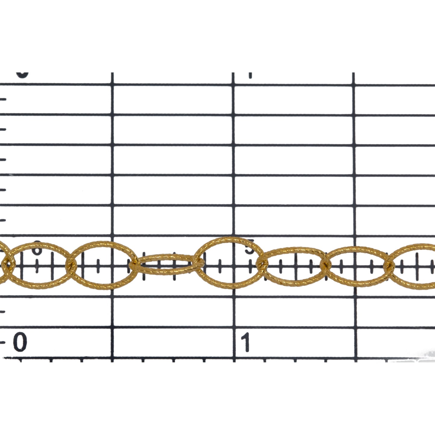 14kt Gold Filled 5.5mm Width by 7.7mm Length, Twisted Oval Cable Chain. Price per: 1 Foot.