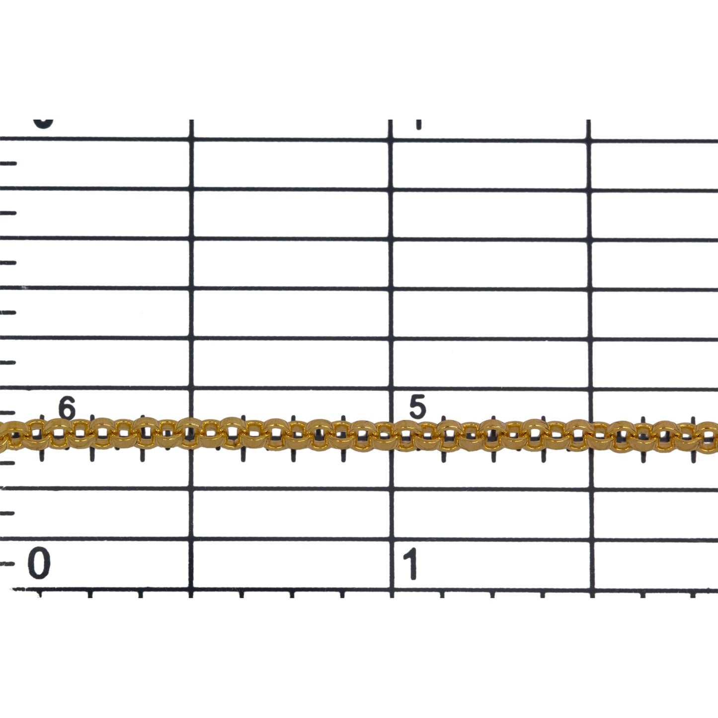 14kt Gold Filled 2.00mm Width / Length Rolo Chain. Price per: 1 Foot.