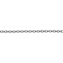 Load image into Gallery viewer, Sterling Silver Black Diamond 1.8mm Width by 2.2mm Length, Twisted Cable Chain. Price per: 1 Foot.