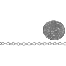 Load image into Gallery viewer, Sterling Silver 2.50mm Width by 3.20mm Length, Corrugated Cable Chain. Price per: 1 Foot.