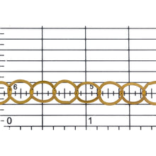 Load image into Gallery viewer, 14kt Gold Filled 7.2mm Width by 7.8mm Length, Flat Circle Chain. Price per: 1 Foot.