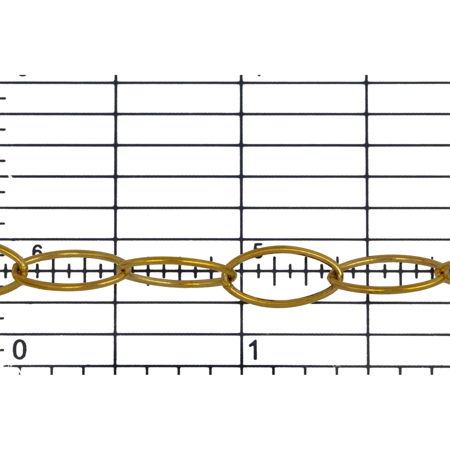 14kt Gold Filled 6.0mm Width by 12.0mm Length, Smooth Oval Cable Chain. Price per: 1 Foot.