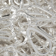 Load image into Gallery viewer, Sterling Silver 11.0mm Width by 17.0mm Length Flat and Hammered Pear Shaped Links Connected by 4.2mm Width by 7.3mm Length Elongated Oval Link, Long and Short Chain. Price per: 1 Foot.