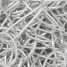 Load image into Gallery viewer, Sterling Silver 8.6mm Width by 27.8mm Length Twisted Rectangular Link Followed by 11.2mm Width by 16.8mm Length Smooth Oval Link With a 10.6mm Width by 16.4mm Length Twisted Wire Oval Link Hanging Off, Long and Short Chain. Price per: 1 Foot.