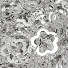 Load image into Gallery viewer, Sterling Silver 17.7mm Width / Length Hammered Circle Link and 17.5mm Width / Length Flat Flower Link Connected by Seven of 5.0mm Width by 7.3mm Length Flat Diamond Shaped Links, Fancy Chain. Price per: 1 Foot.