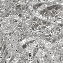 Load image into Gallery viewer, Sterling Silver 15.0mm Width by 28.0mm Length Hammered Long Oval Link Connected to Seventeen of 5.0mm Width by 7.8mm Length Smaller Smooth Oval Links with 6.6mm Width / Length Beaded Link on the Cable Chain. Price per: 1 Foot.