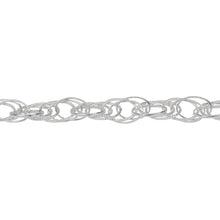 Load image into Gallery viewer, Chain by Foot. Sterling Silver 7.0mm Width by 11.0mm Length Smooth and Textured Oval Links, Rope Chain. Price per: 1 Foot.