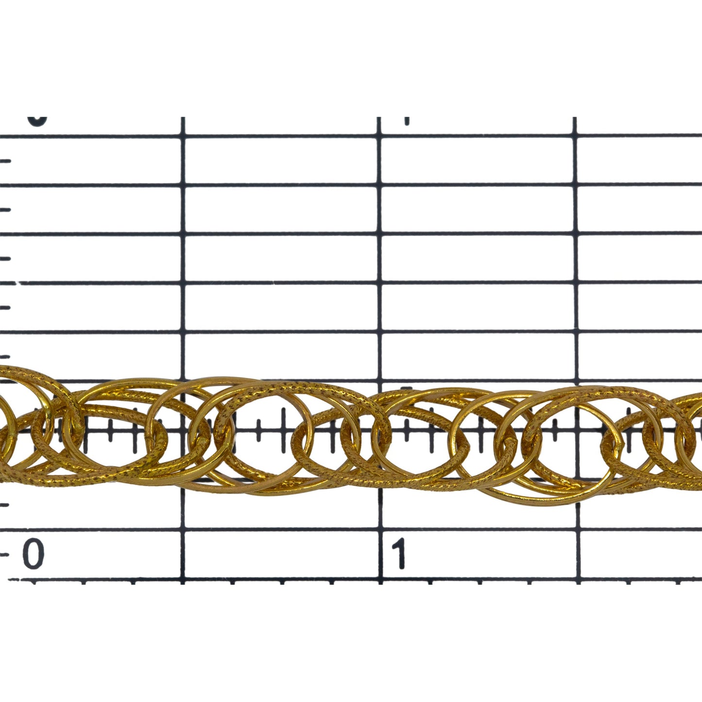 14kt Gold Filled 7.0mm Width by 11.0mm Length Smooth and Textured Oval Links, Rope Chain. Price per: 1 Foot.