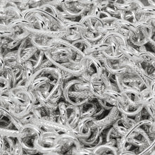 Load image into Gallery viewer, Sterling Silver Five of 6.0mm Width / Length Rolo Links Connected to One of 6.0mm Width by 10.8mm Length slightly Twisted Textured Oval Rolo Link, Rolo Chain. Price per: 1 Foot.