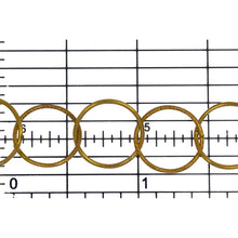 Load image into Gallery viewer, 14kt Gold Filled 12.6mm Width / Length Smooth and Textured Circle Links, Circle Chain. Price per: 1 Foot.