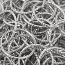 Load image into Gallery viewer, Sterling Silver Oxidized 12.6mm Width / Length Smooth and Textured Circle Links, Circle Chain. Price per: 1 Foot.