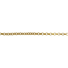 Load image into Gallery viewer, Chain by Foot. 14kt Gold Plated 1.4mm Width by 1.55 Length Rolo Chain. Price per: 1 Foot.