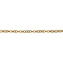 Load image into Gallery viewer, Chain by Foot. Sterling Silver - Gold Plated 1.75mm Width / Length Rolo Chain. Price per: 1 Foot.
