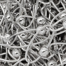 Load image into Gallery viewer, Sterling Silver Rhodium Plated 6.7mm Width by 17.0mm Length Elongated Oval Links With 4.0mm Width / Length Smooth Round Bead, Fancy Chain. Price per: 1 Foot.