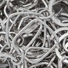 Load image into Gallery viewer, Sterling Silver Rhodium Plated 14.2mm Square Link and 10.0mm Circle Link Connected to 5.0mm by 6.0mm Oval Link, Fancy Chain. Price per: 1 Foot.