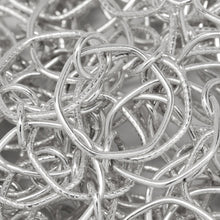 Load image into Gallery viewer, Sterling Silver 12.5mm Smooth and Textured Hexagon Links Connected to 5.0mm Circle Link, Fancy Chain. Price per: 1 Inch.