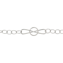 Load image into Gallery viewer, Chain by Foot. Sterling Silver Fifteen of 5.9mm by 7.8mm Smooth Oval Cable Chain Links Connected With 10.9mm by 33.6mm Figure 8 Link, Fancy Chain. Price per: 1 Foot.