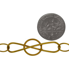 Load image into Gallery viewer, 14kt Gold Filled Fifteen of 5.9mm by 7.8mm Smooth Oval Cable Chain Links Connected With 10.9mm by 33.6mm Figure 8 Link, Fancy Chain. Price per: 1 Foot.