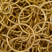 Load image into Gallery viewer, 14kt Gold Filled 12.3mm Smooth Circle Link Connected to 5.0mm Circle Link, Circle Chain. Price per: 1 Foot.