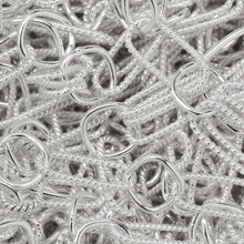 Load image into Gallery viewer, Sterling Silver 6.0mm Width by 13.3mm Length Twisted Rectangulars, 8.6mm Width / Length Diamond Shaped Links, Two pairs of Tripple 6.0mm width by 13.7mm Length Twisted Rectangulars, 14.6mm Width / Length Diamond Link, Fancy Chain. Price per: 1 Foot.