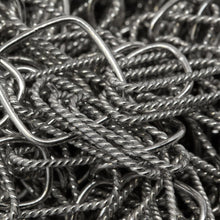 Load image into Gallery viewer, Sterling Silver Oxidized 6.0mm Width by 13.3mm Length Twisted Rectangulars, 8.6mm Width / Length Diamond Shaped Links, Two pairs of Tripple 6.0mm width by 13.7mm Length Twisted Rectangulars & a Diamond Link, Fancy Chain. Price per: 1 Foot.