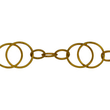 Load image into Gallery viewer, Chain by Foot. 14kt Gold Filled 11.1mm Width by 17.3mm Length Smooth Figure 8 Link Followed by Three of 4.3mm Width by 6.7mm Length Textured Oval Links, Figure 8 Chain. Price per: 1 Foot.