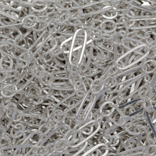 Load image into Gallery viewer, Sterling Silver 1.7mm Width by 5.0mm Length Flat Elongated Oval Link Followed by Three of 1.7mm Width by 2.0mm Length Smaller Oval Links With Middle Link Being Flat Oval Link, Long and Short Chain. Price per: 1 Foot.