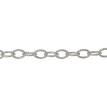 Load image into Gallery viewer, Chain by Foot. Sterling Silver 3.7mm Width by 5.6mm Length, Corrugated Cable Chain. Price per: 1 Foot.