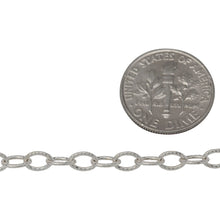 Load image into Gallery viewer, Sterling Silver 3.7mm Width by 5.6mm Length, Corrugated Cable Chain. Price per: 1 Foot.