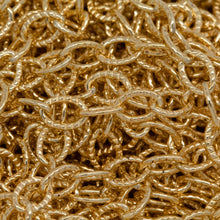 Load image into Gallery viewer, 14kt Gold Filled 3.7mm Width by 5.6mm Length, Corrugated Cable Chain. Price per: 1 Foot.