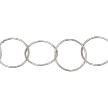 Load image into Gallery viewer, Chain by Foot. Sterling Silver 17.0mm Width / Length, Smooth Circle Chain. Price per: 1 Foot.