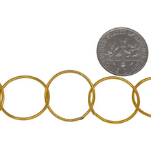 Load image into Gallery viewer, 14kt Gold Filled 17.0mm Width / Length, Smooth Circle Chain. Price per: 1 Foot.
