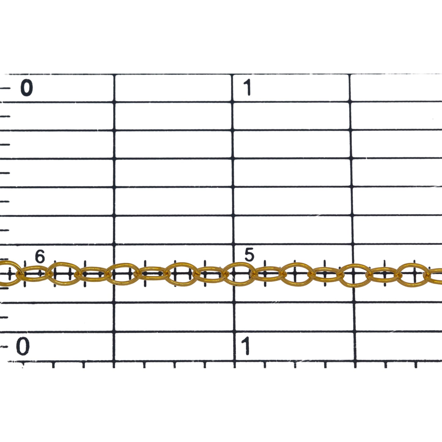 14kt Gold Filled 2.8mm Width by 4.0mm Length, Smooth Cable Chain. Price per: 1 Foot.