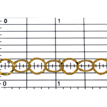 Load image into Gallery viewer, 14kt Gold Filled 7.5mm Width / Length, Hammered Circle Chain. Price per: 1 Foot.